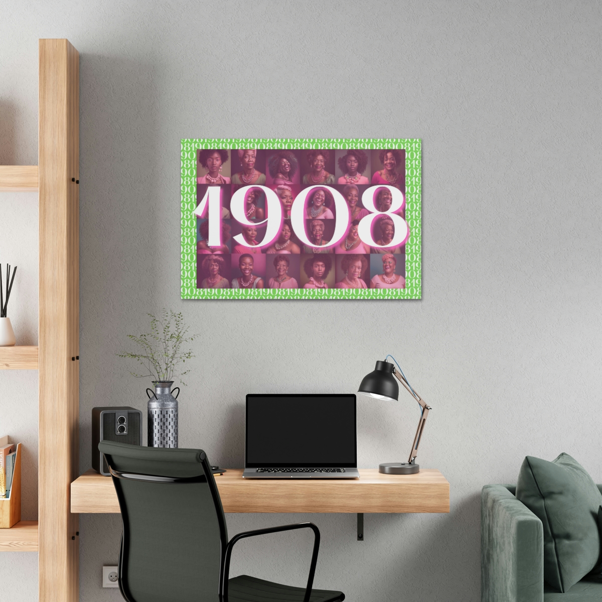 1908 AKA Green Polyester Canvas - Image 4